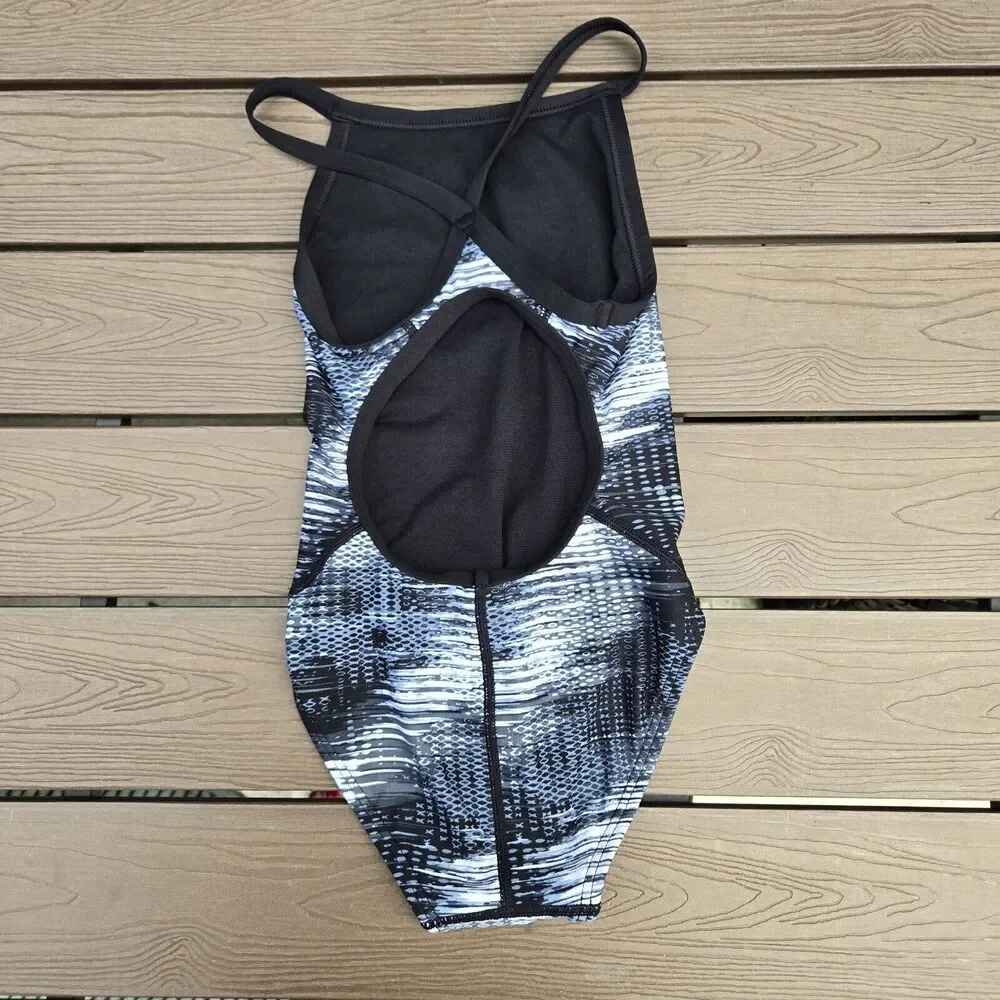 TYR Duralast Surge Gray DiamondFit 1 Pc Swimsuit, Girls Youth  Sz 22 New Sample
